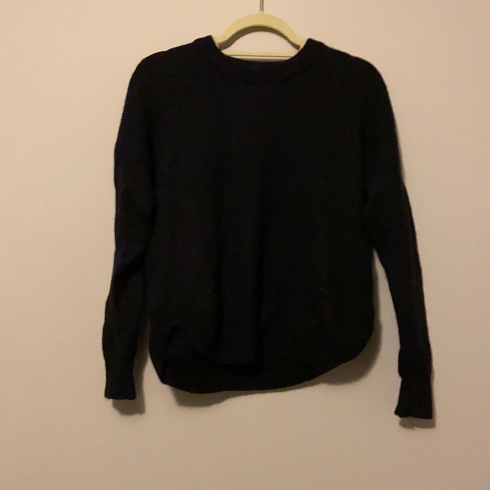 Madewell Wool Crewneck Black Sweater